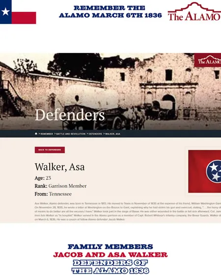 Asa Walker Defender of the Alamo