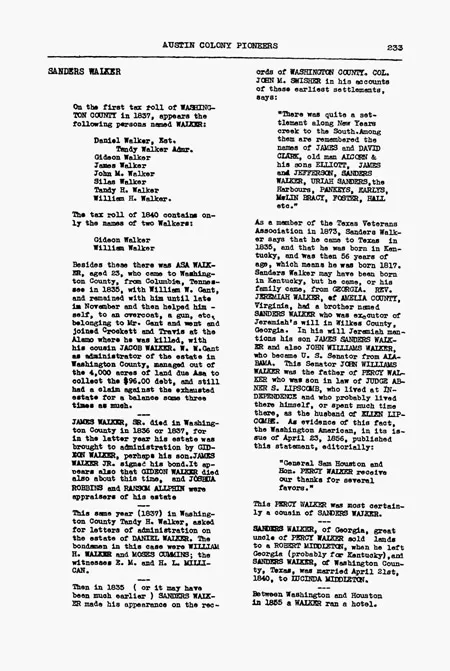 1st Persons to be on Tax Rolls Washington County