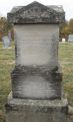 Inscription: Came to America 1732. Killed by Indians 1778. Age 72 years.