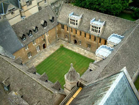 Merton College's Mob Quad, the oldest quadrangle of the university, constructed between 1288 and 1378